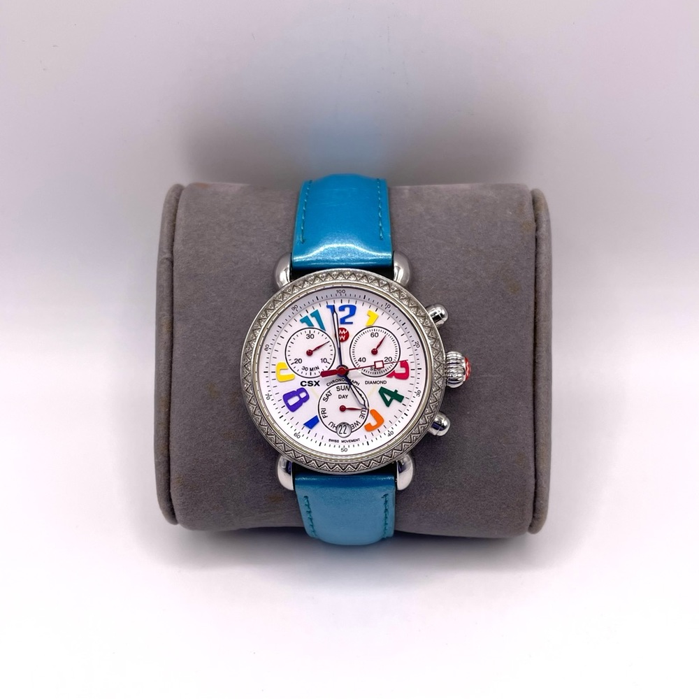 Michele CSX Diamond Carousel Color Chronograph